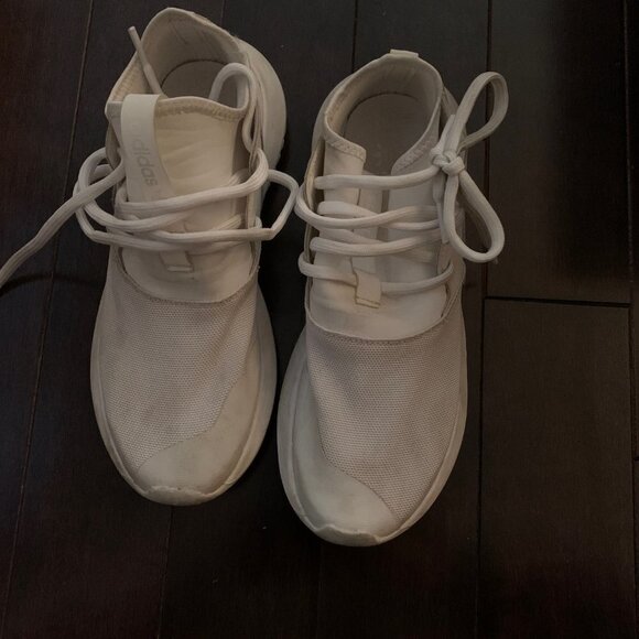 Adidas All White Human Race Sneakers men US size 6 - Picture 2 of 3